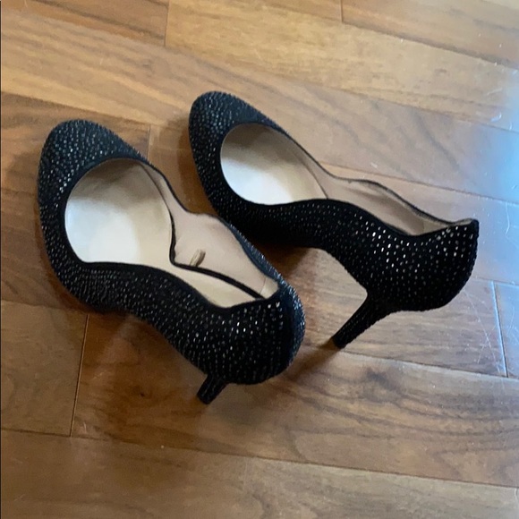 Zara Sparkly Wavy Black Heels - Picture 5 of 8